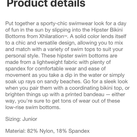 Juniors’ Ribbed Cheeky Bikini Bottom - Picture 12 of 12